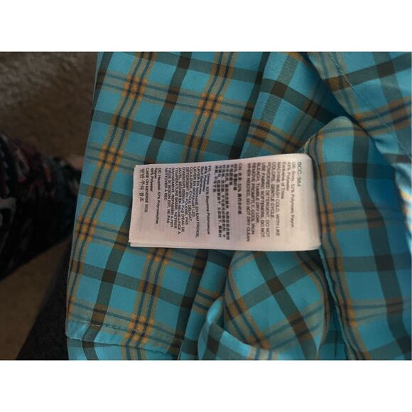 Marmot Mens Multicolor Plaid Short Sleeve Button-Up Shirt Size 2XL - Picture 6 of 12